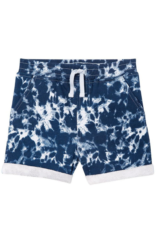 The Little Tree Store - Milky - Fleece Short - Tie Dye - Blue - boys fleece shorts under $30 - tie dye shorts for boys