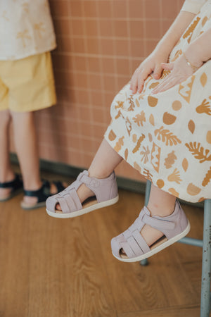   The Little Tree Store - Pretty Brave - Billie - Lilac - high quality leather baby shoes - first shoes for baby - good quality first shoes for baby and toddler under $100 - baby sandals