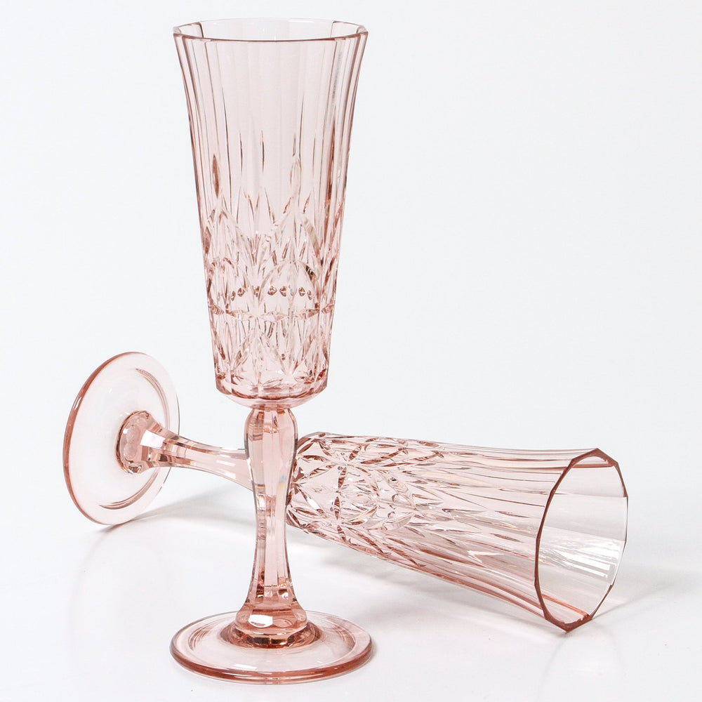 Indigo Love - Pavilion Acrylic Champagne Flute - Pink