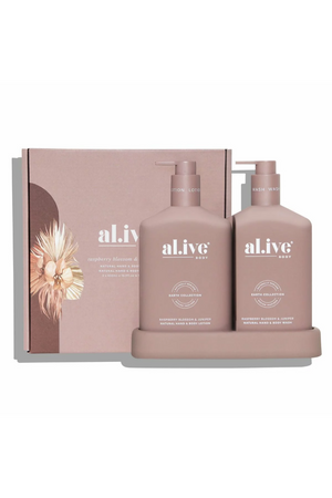 al.ive - Wash & Lotion Duo + Tray - Raspberry Blossom & Juniper