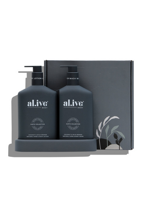 al.ive - Wash & Lotion Duo + Tray - Coconut & Wild Orange