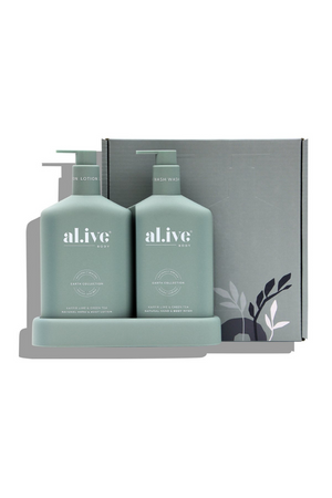 al.ive - Wash & Lotion Duo + Tray - Kaffir Lime & Green Tea