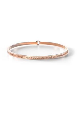 Be. Bangles - Bangle With Clasp - Rose Gold - Sky