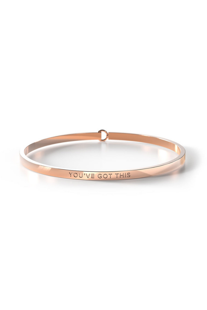 Be. Bangles - Bangle With Clasp - Rose Gold - You Got This