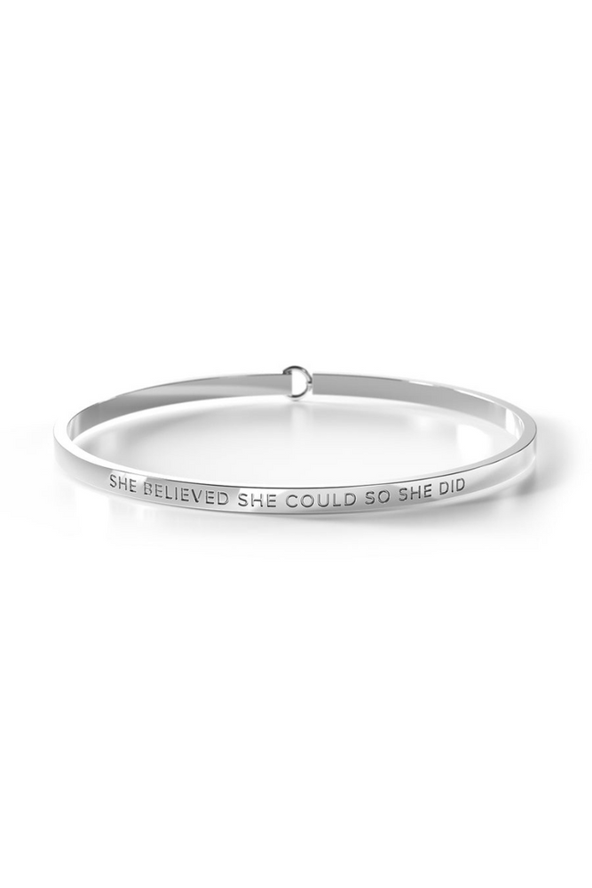 Be. Bangles - Bangle With Clasp - Silver - She Believed