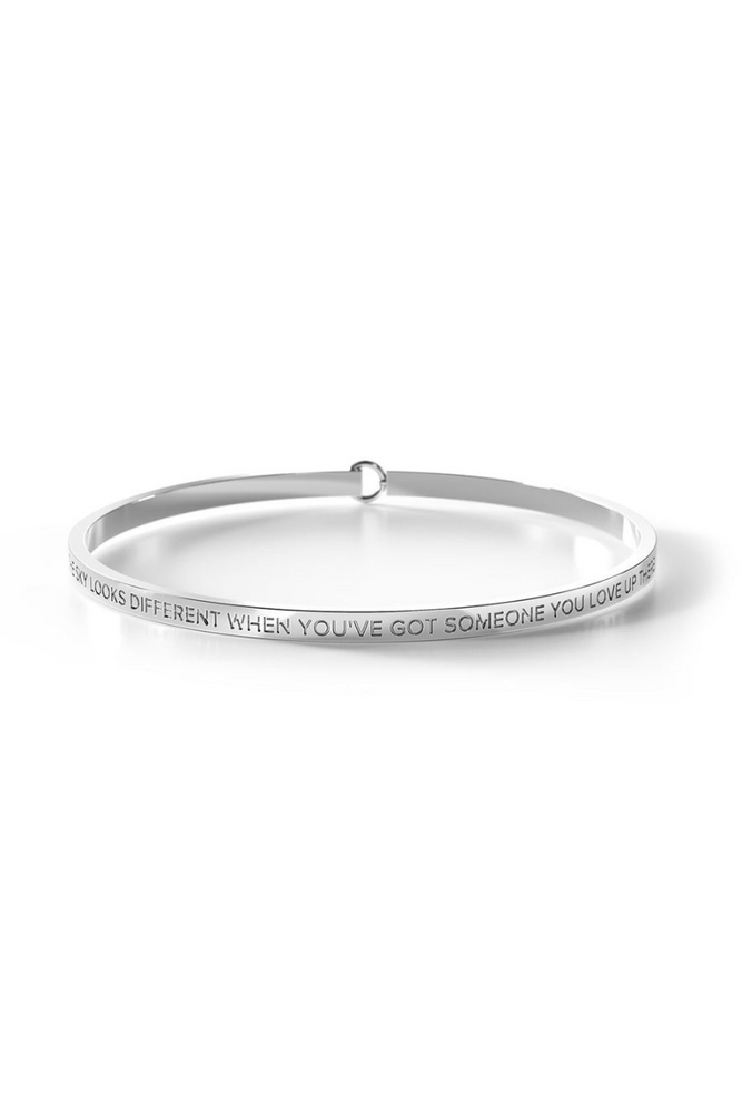 Be. Bangles - Bangle With Clasp - Silver - Sky