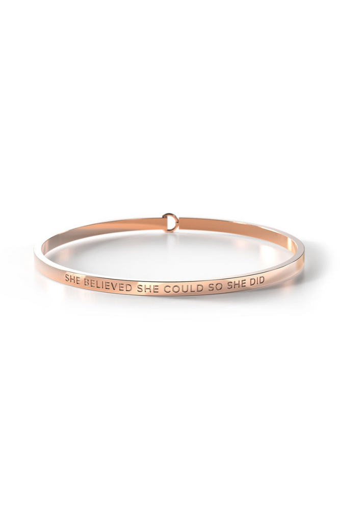 Be. Bangles - Bangle With Clasp - Rose Gold - She Believed