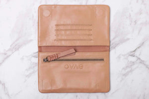 Behind The Trees - Ovae - Agatha Soft Wallet - Rose  - Grab and go wallet with card slots - under $130