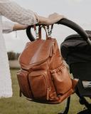 The Little Tree Store - Oi Oi - Faux Leather Nappy Backpacl - Tan - ultimate nappy backpack - stylish + Practical