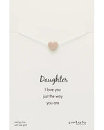 Petals Australia - Necklace - Matte Heart - Daughter - Rose Gold
