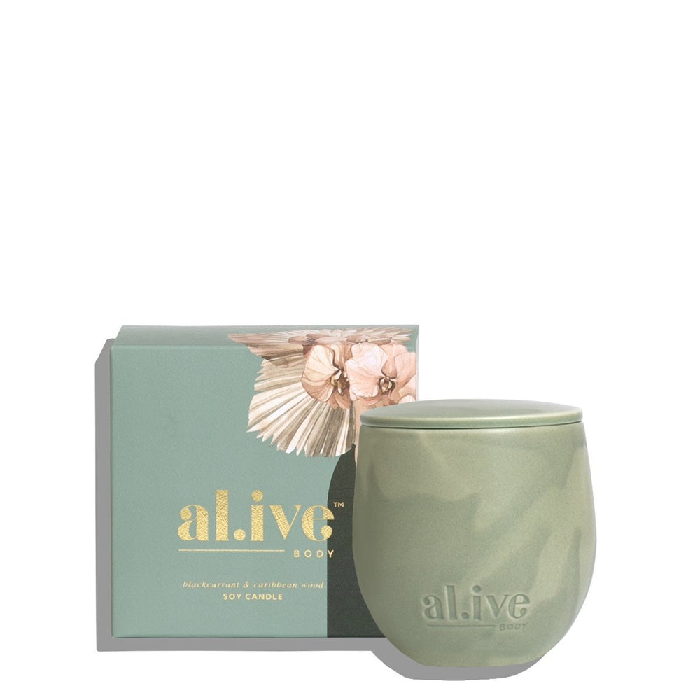 al.ive - Soy Candle - Blackcurrant & Caribbean Wood