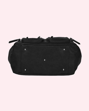 Oi Oi - Faux Leather Carry All Nappy Bag - Black