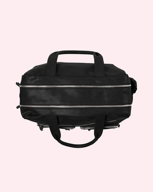 Oi Oi - Faux Leather Carry All Nappy Bag - Black