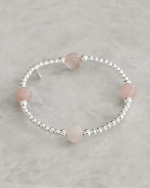 Petals Australia - Bracelet - Rose Quartz - 4 Stone