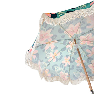 Behind The Trees -  Kollab - Umbrella - Small - Frangipani - Ultimate Christmas gift - Small beach umbrella - beautiful patterned umbrella 