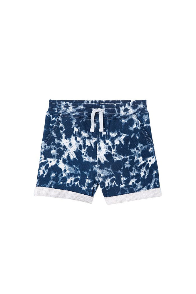The Little Tree Store - Milky - Fleece Short - Tie Dye - Blue - boys fleece shorts under $30 - tie dye shorts for boys