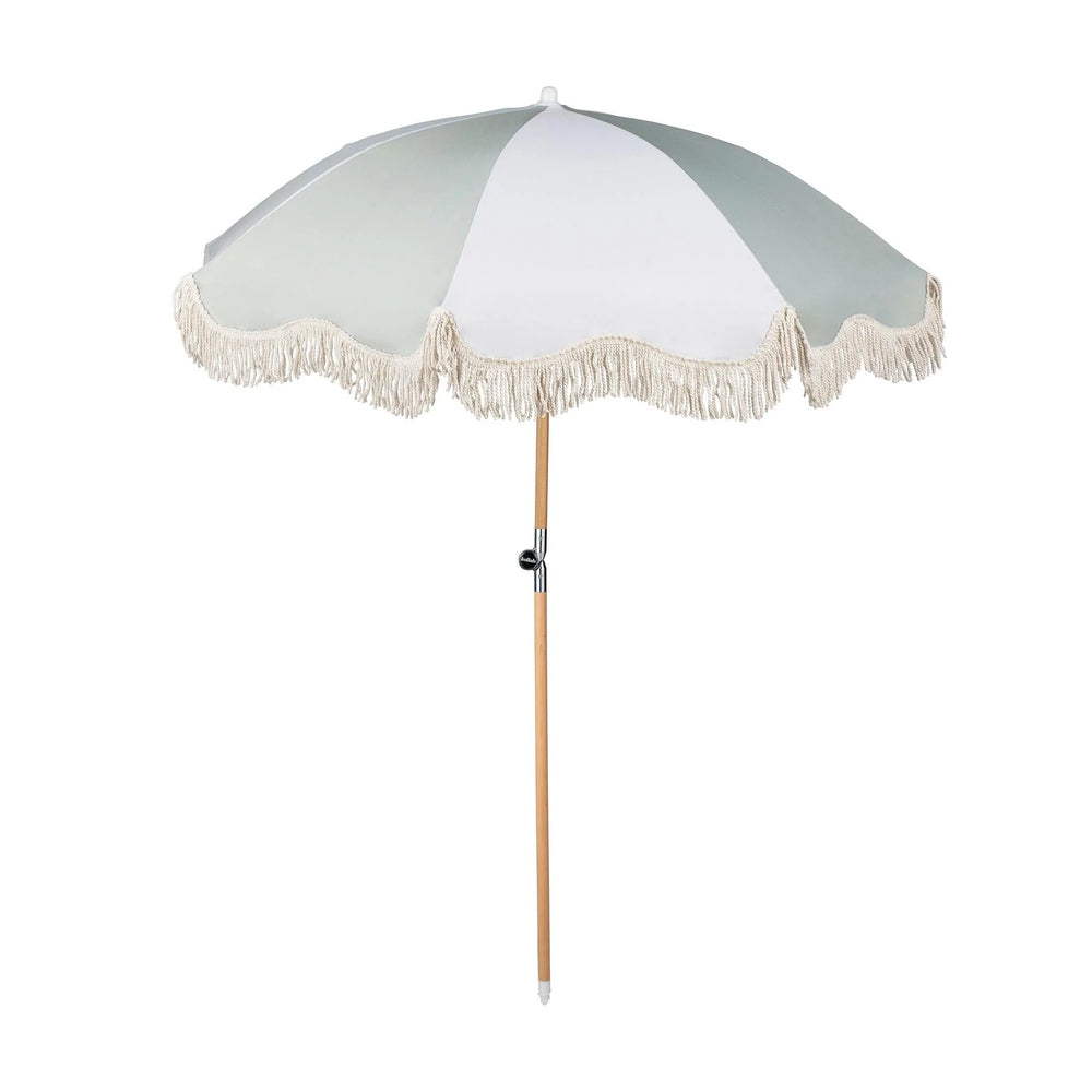  Behind The Trees -  Kollab - Umbrella - Small - Sage Stripe - Ultimate Christmas gift - Small beach umbrella - beautiful patterned umbrella 