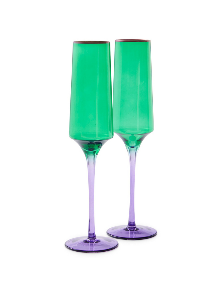 Kip & Co - Jaded - Champagne Glass - 2P Set