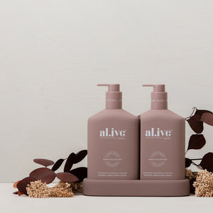 al.ive - Wash & Lotion Duo + Tray - Raspberry Blossom & Juniper